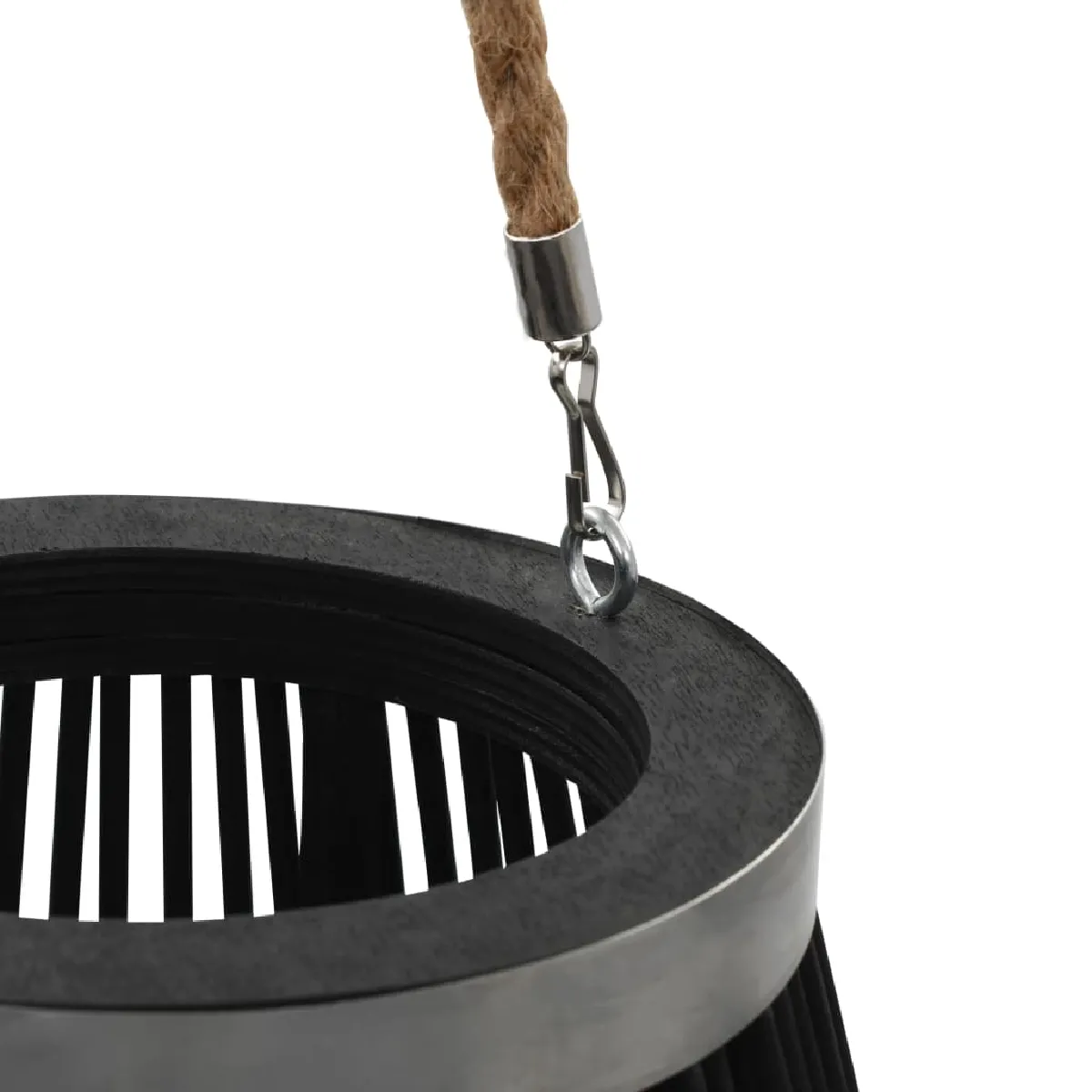vidaXL Bougeoir Bambou - Noir