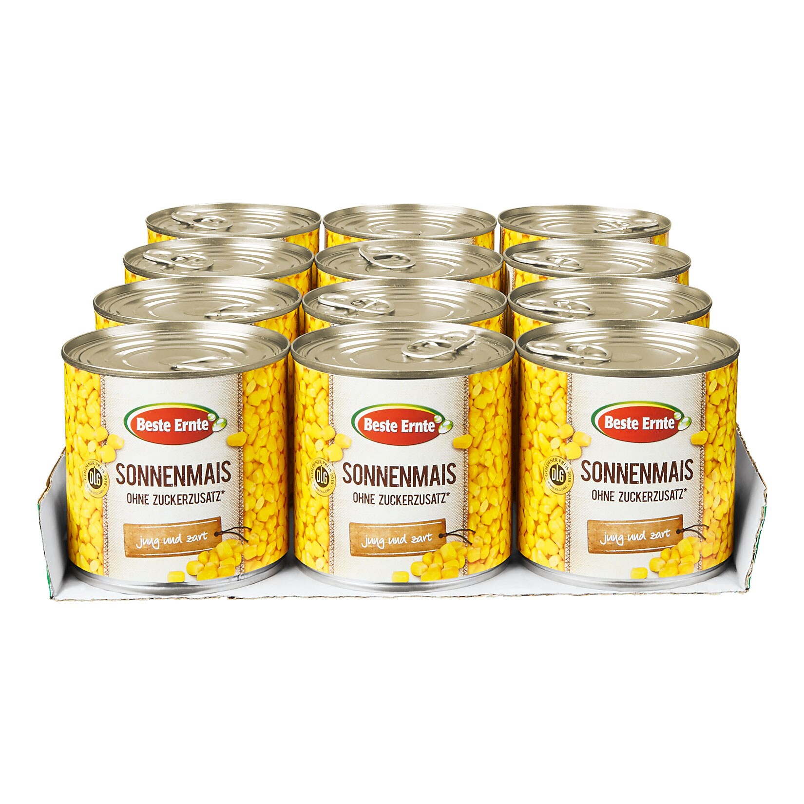 Beste Ernte Sonnenmais 285 g Abtropfgewicht, 12er Pack