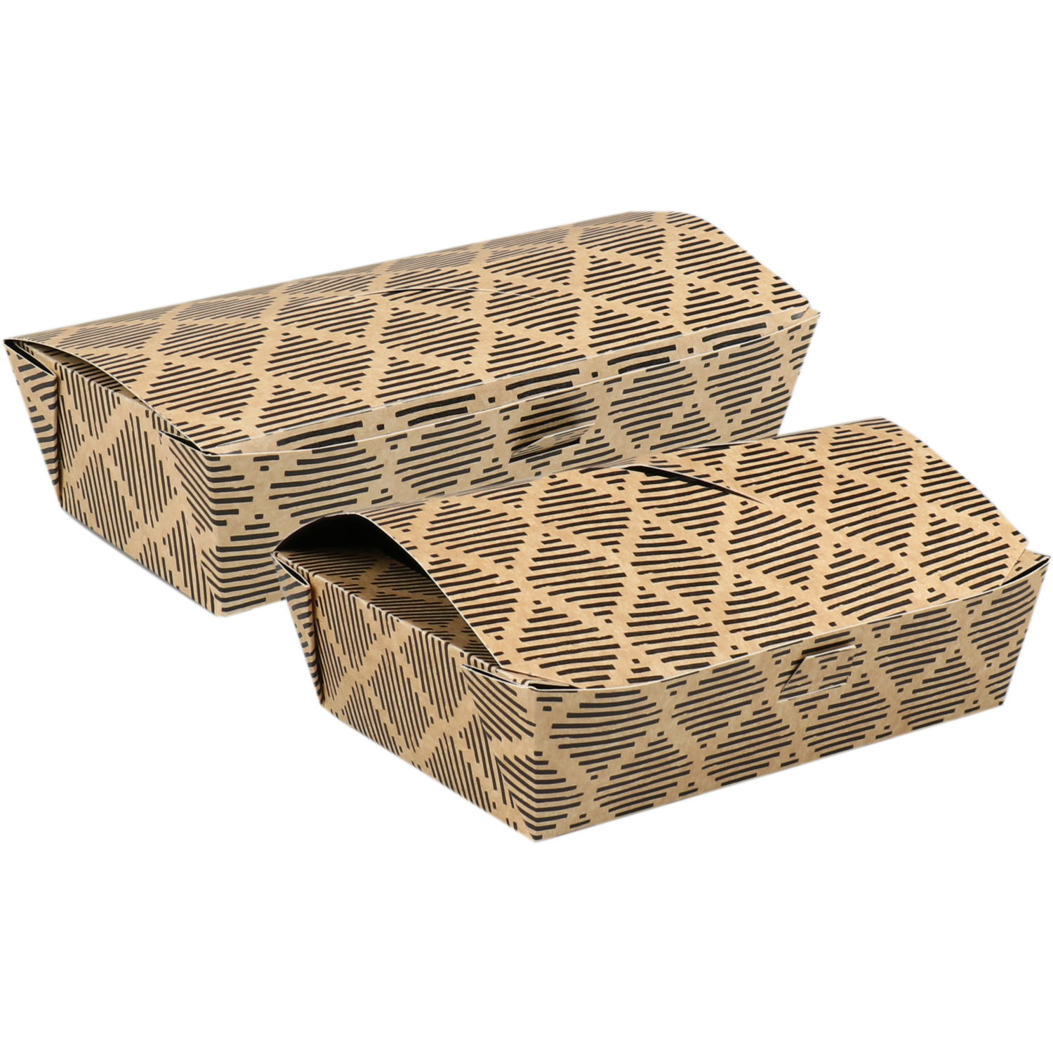 Sushibox, karton + PP, 190x90x50mm, zwart