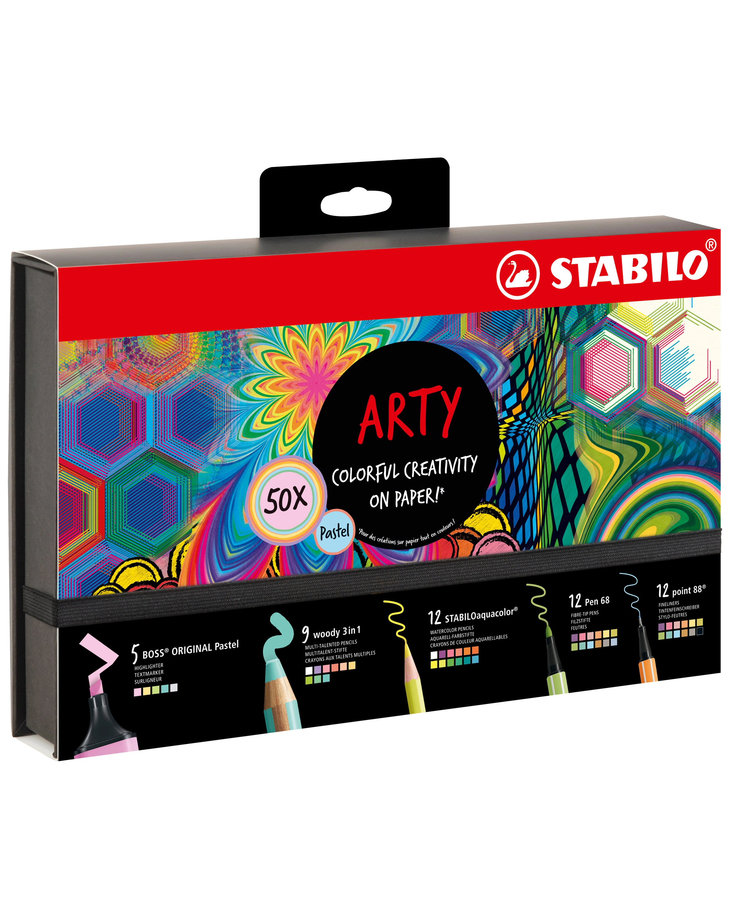 Stifte Set STABILO® ARTY Creative Pastel 50er-Pack