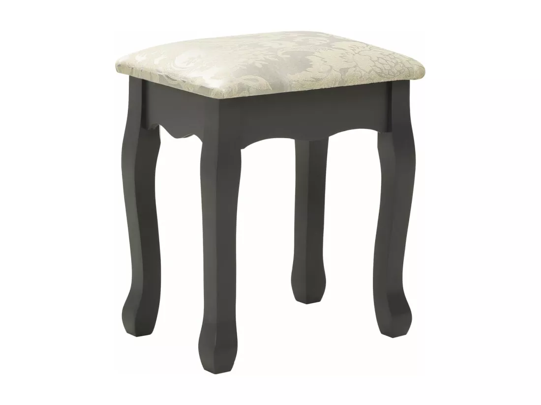 Ensemble de coiffeuse avec tabouret Gris 80x69x141 cm Paulownia