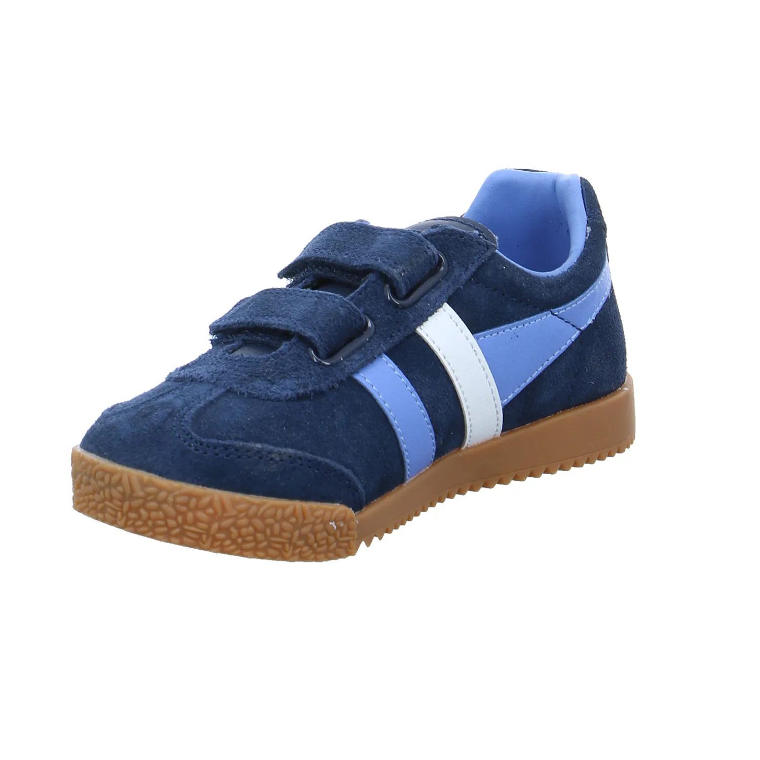 GOLA Kleinkinder-Halbschuh Klett Blau Leder  Sneaker