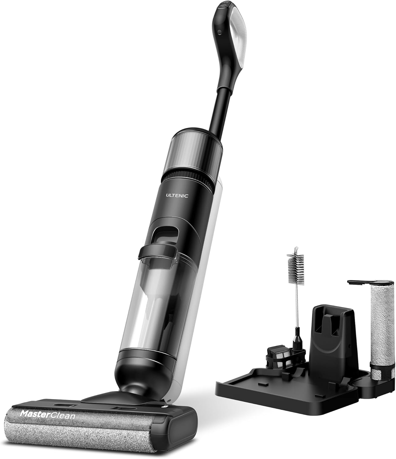 Ultenic AC1 Elite Nass-Trockensauger kabelloser Staubsauger mit Wischfunktion, 3 in 1, 50 Min., intelligente Schmutzerkennung, 14.000 Pa Saugkraft, Selbstreinigung, 1,15 L, doppelter Tank, LED-Display