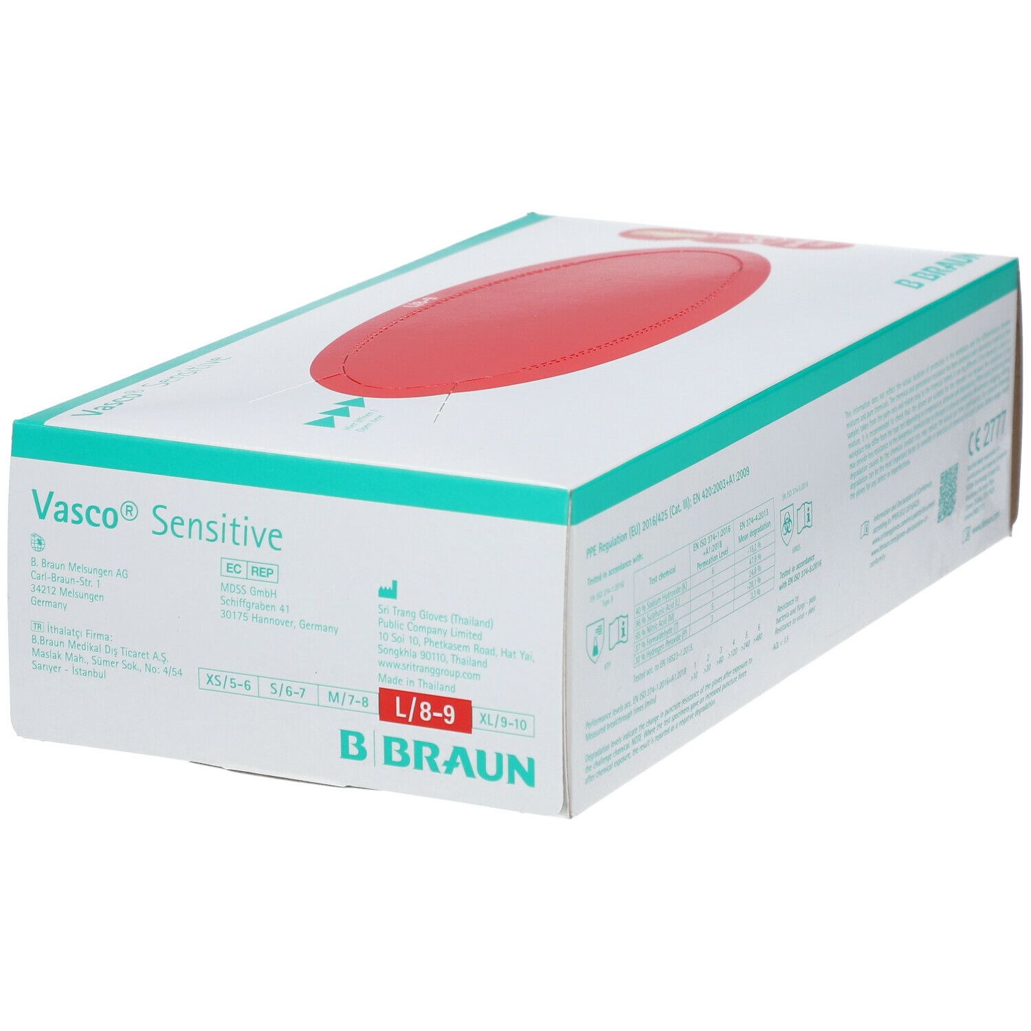 Vasco® Sensitive, puderfrei, Größe 8-9, groß