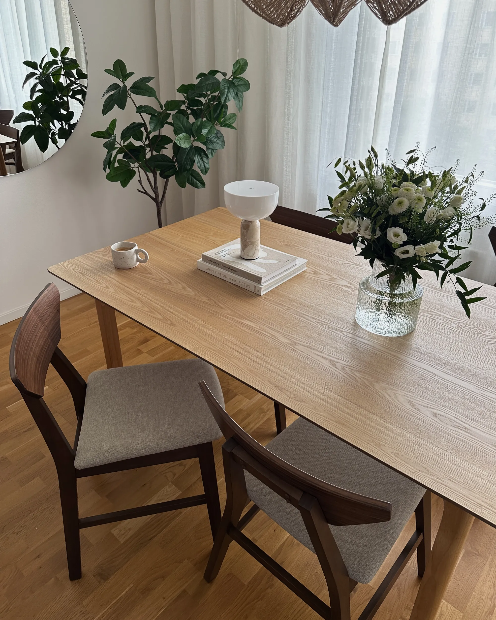 Set van 2 eetkamerstoelen HOPKINS Hout Donkerbruin