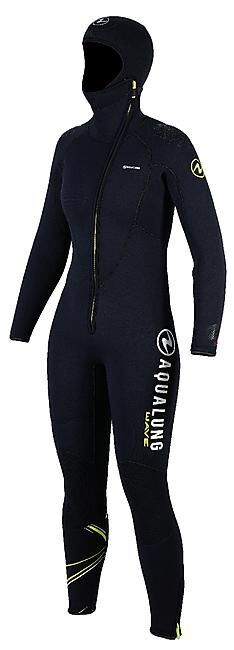 AQUALUNG - COMBINAISON DE PLONGEE AVEC CAGOULE WAVE 6MM FEMM