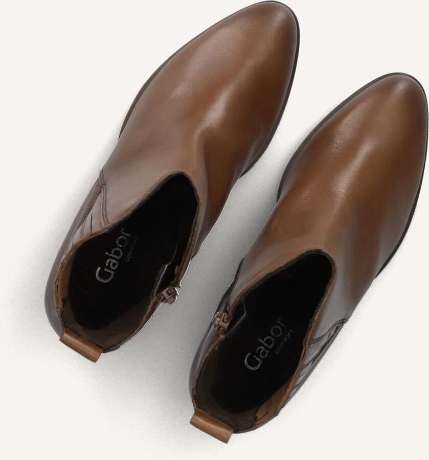 GABOR Enkellaarsjes Dames 682 Maat: 37 Materiaal: Leer Kleur: Camel