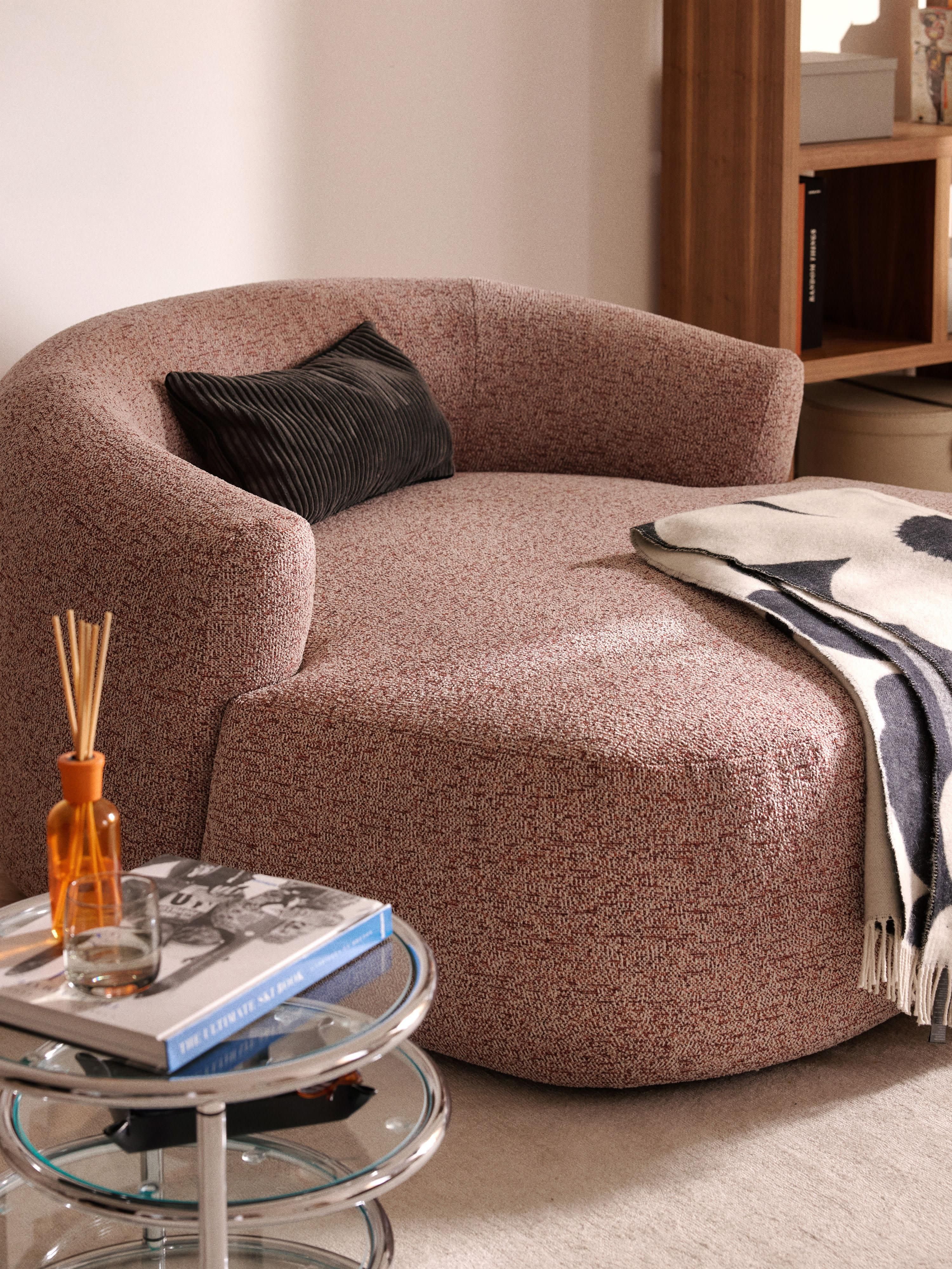 XL bouclé loungefauteuil Sofia
