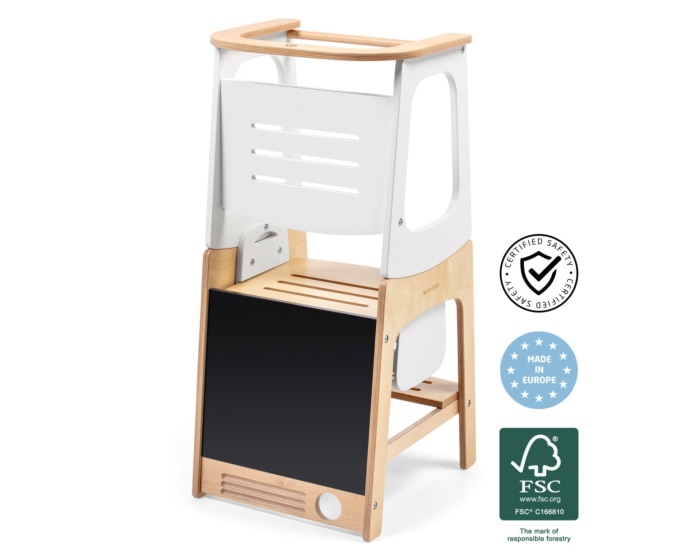 Toucan 3-in-1 Lernturm 18m   75  cm  0 - 30 kg    3-in-1 Lernturm |    Geprüfte Sicherheit |    Integrierte Maltafel |    FSC® 100% zertifiziertes Holz |