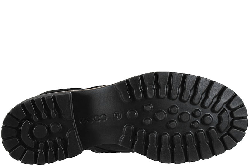 ECCO ELAINA STØVLE I SORT NUBUCK MED SNØREBÅND