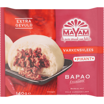 Mayam Varkensvlees Pikant Bapao Excellent 140 g