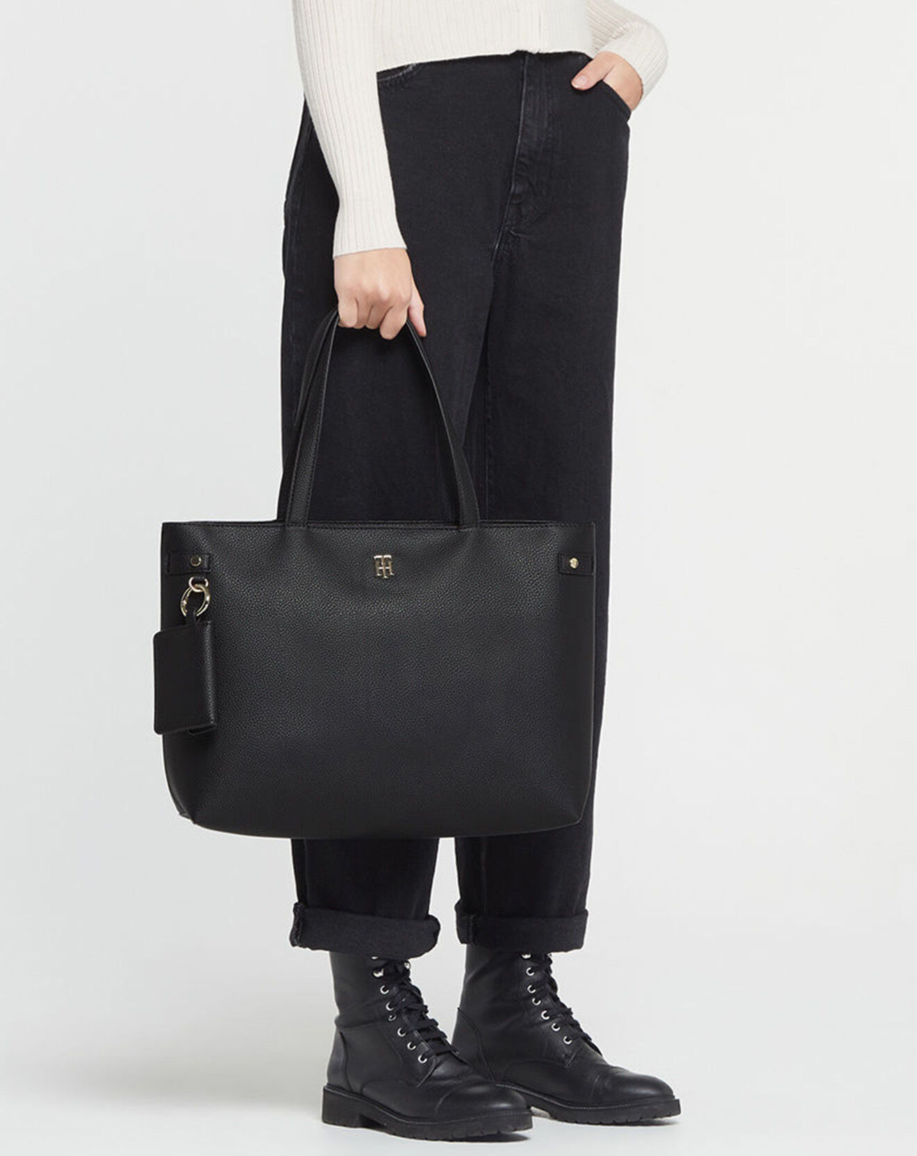 Tommy Hilfiger Sac cabas Soft noir - 44x29x13 cm