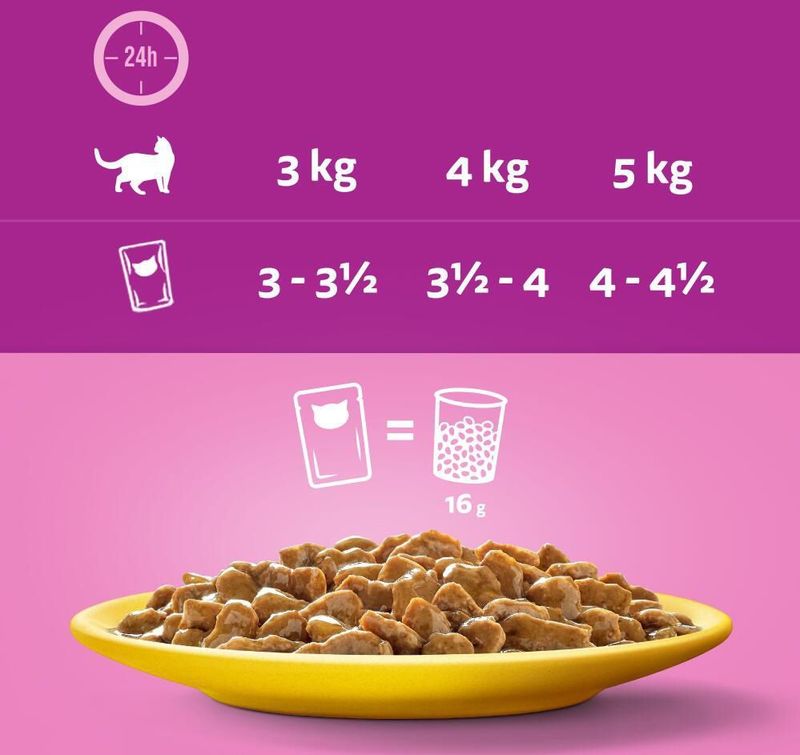 Whiskas - 1+ Adult Maaltijdzakjes - Klassieke Selectie in Saus - 48 x 85 g - Rund Lam Gevogelte Kip