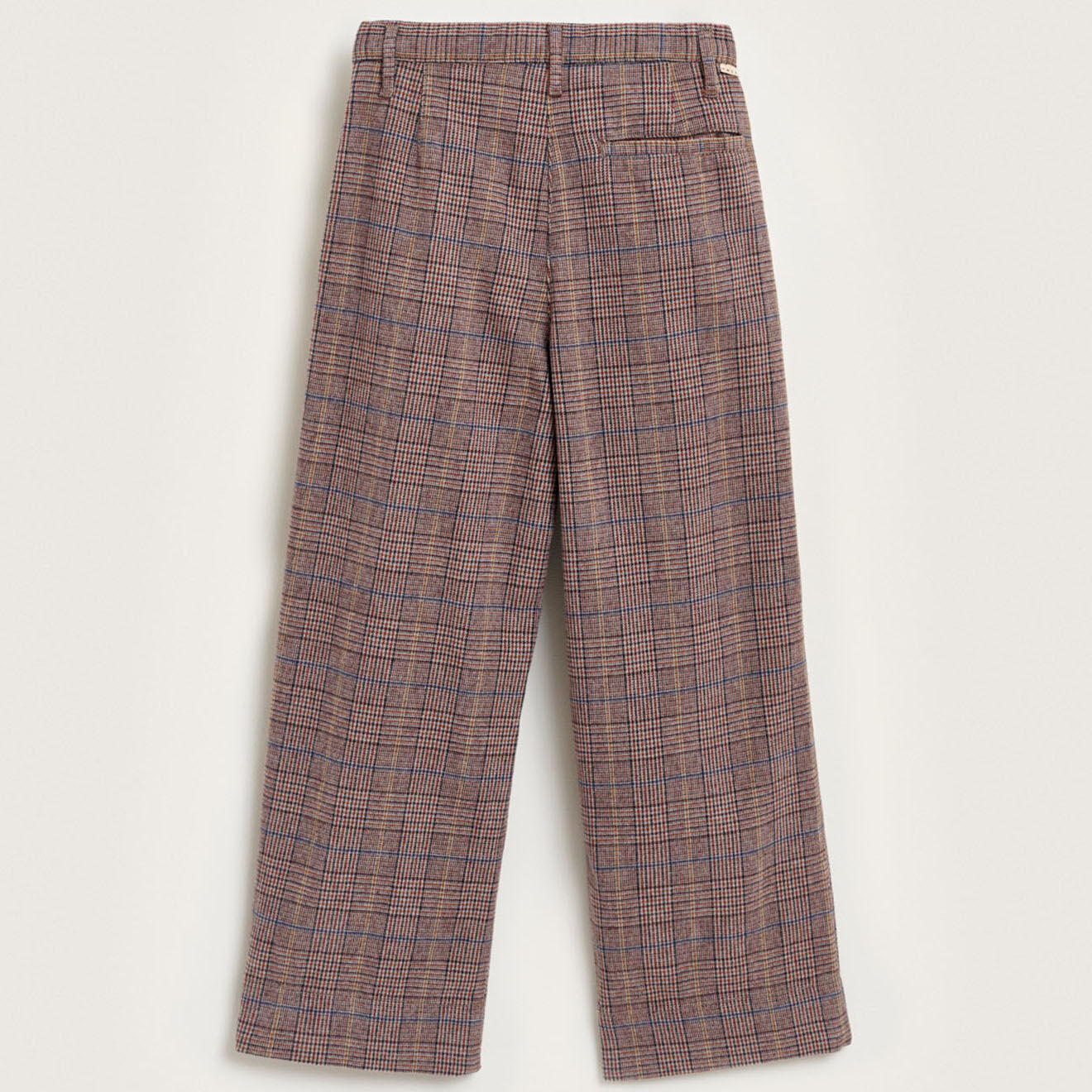 Bellerose Pantalon large Pringle à carreaux marron