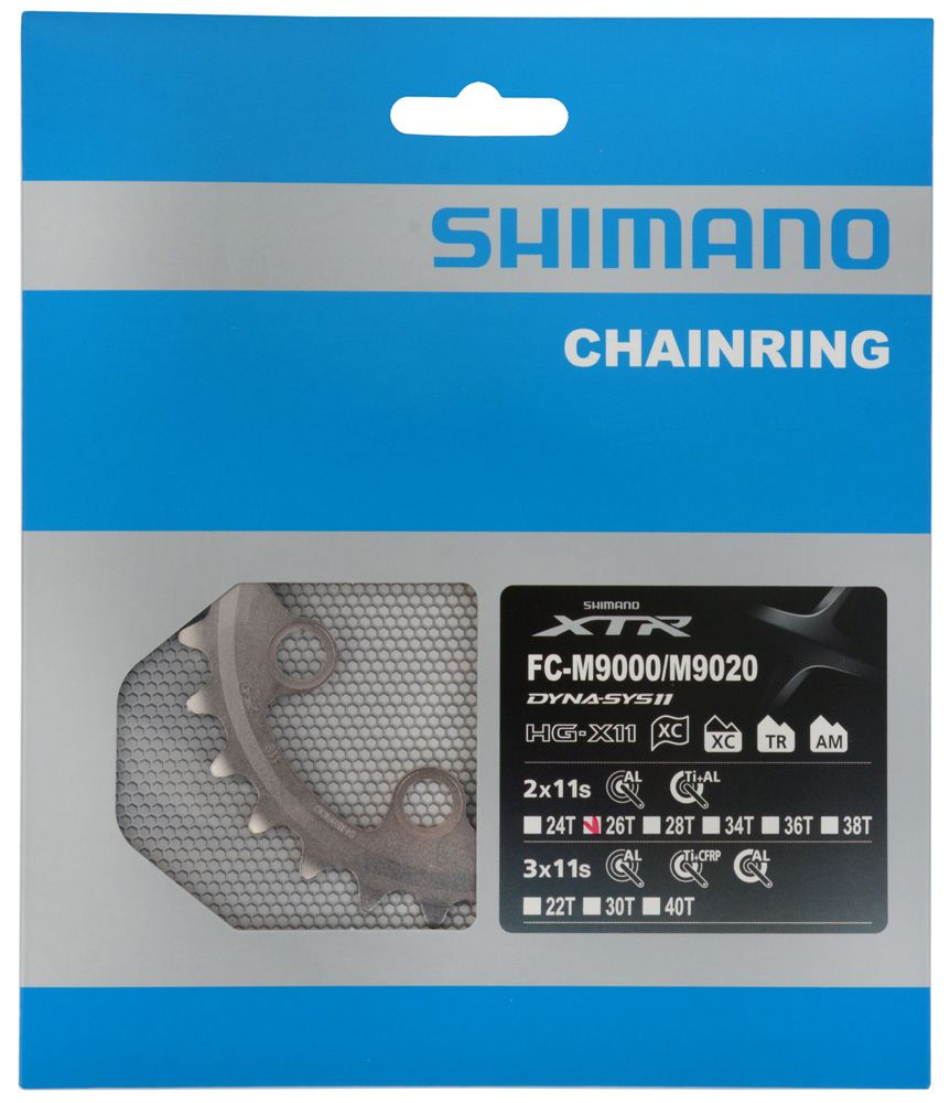 Shimano XTR 2-fach Kettenblatt für FC-M9000/9020 26 Zähne (AT) kaufen | Bike-Discount