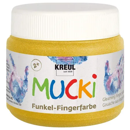 MUCKI Funkel-Fingerfarbe Goldschatz 150 ml
