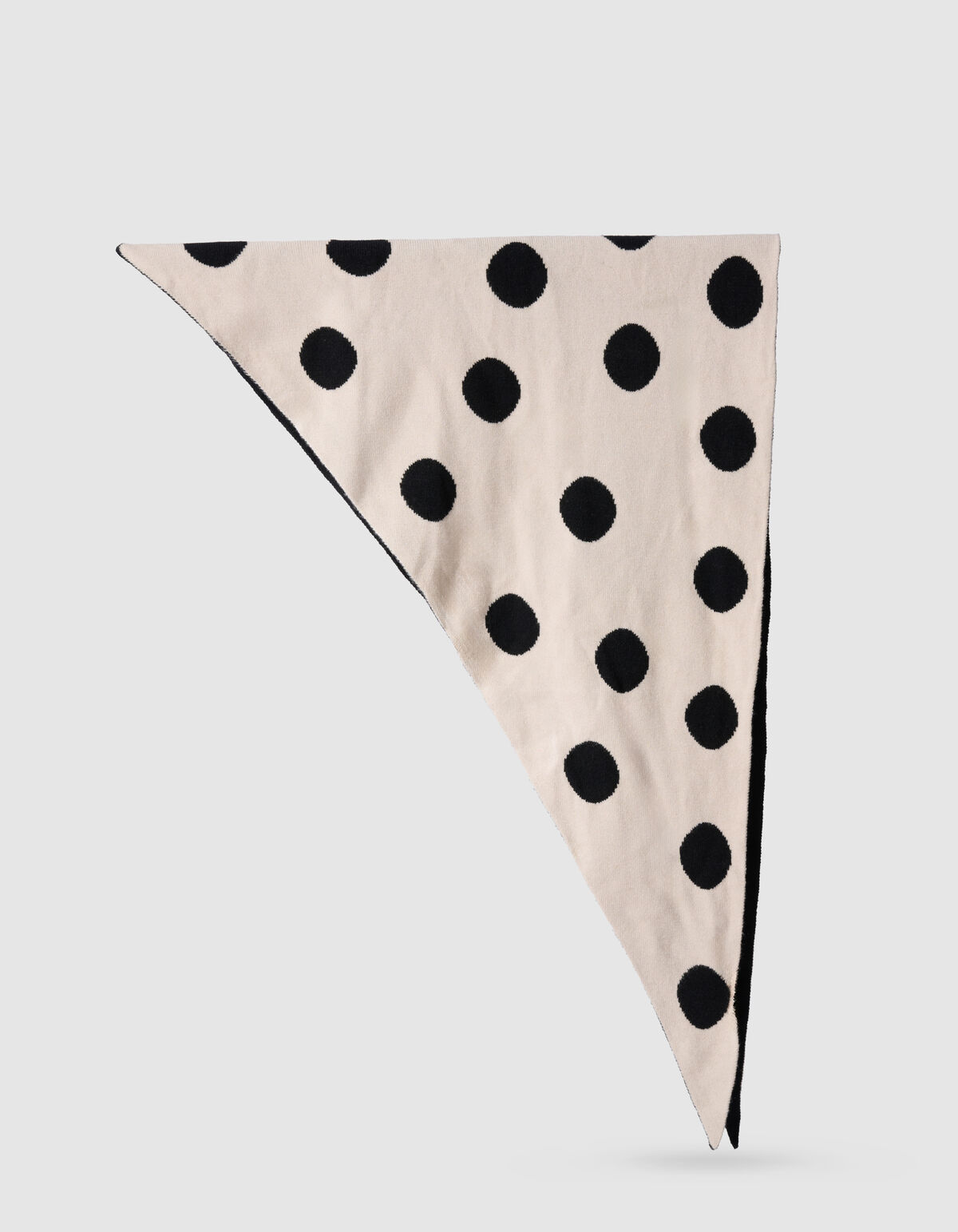 Polkadot Triangel Sjaal Zwart/Wit