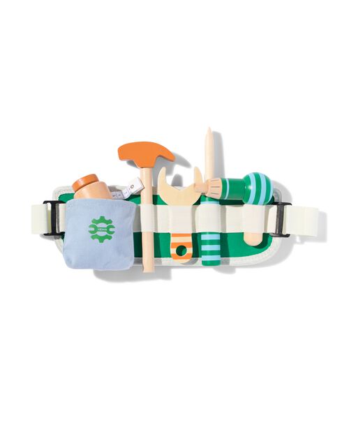 ceinture à outils avec accessoires en bois