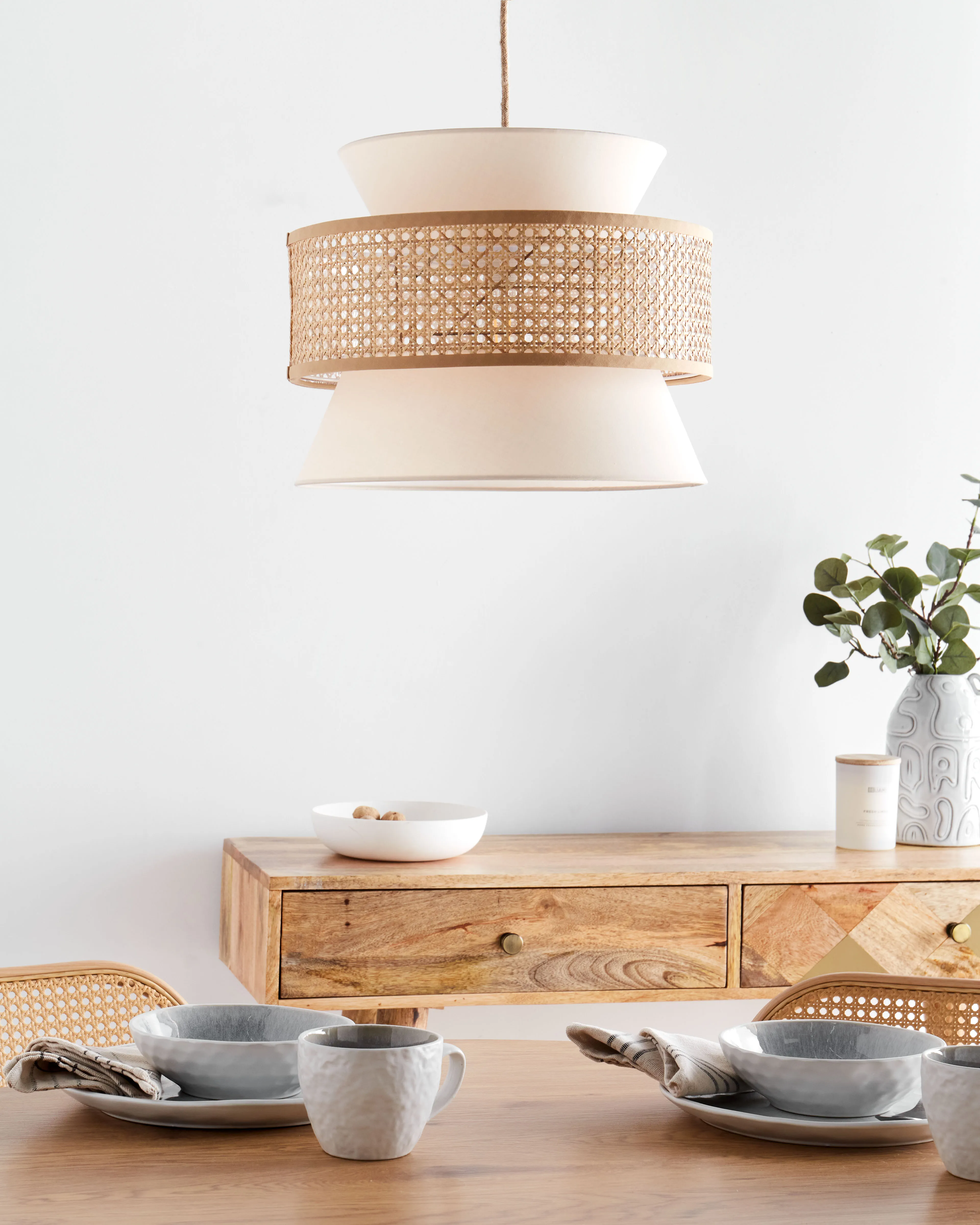 Hanglamp LUYANO Rotan Beige