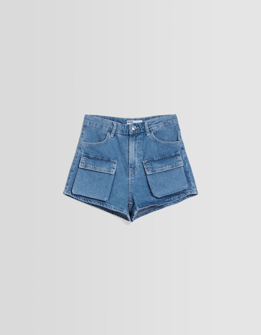 bermudas cargo de jeans
