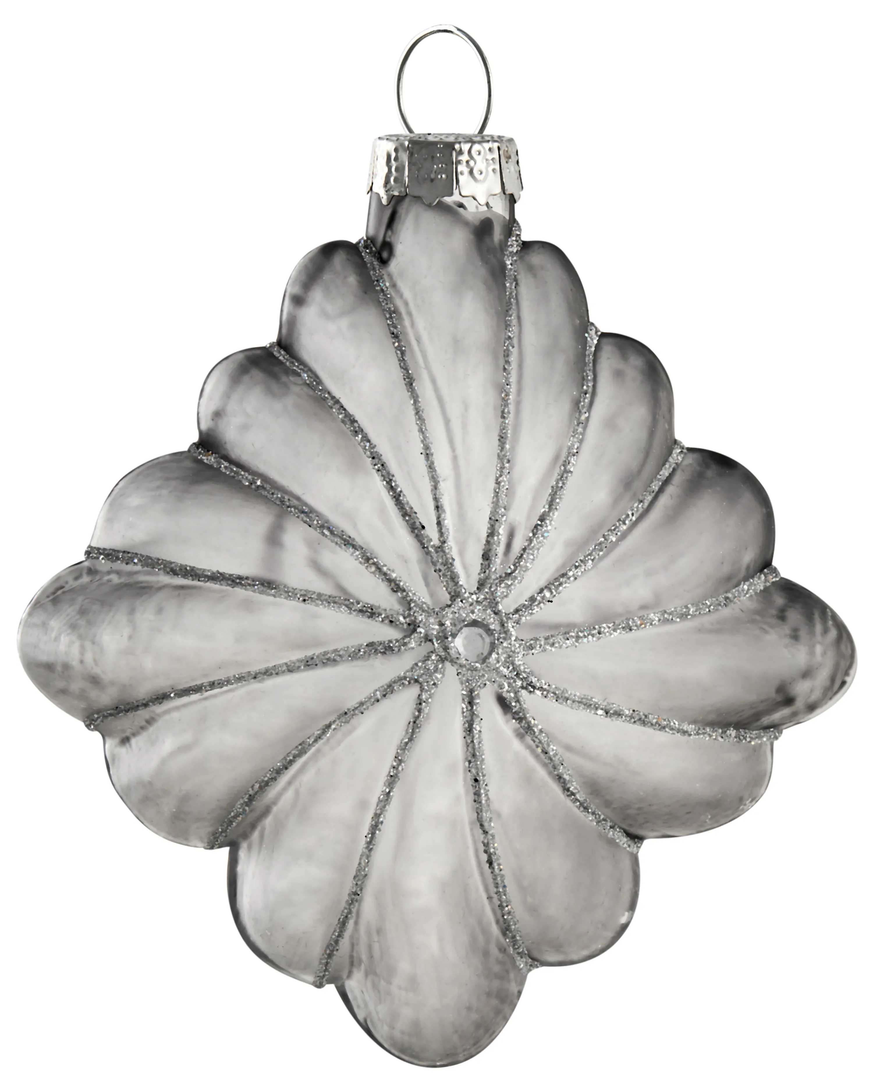 Set van 35 kerstballen FROSTFALL Glas Grijs