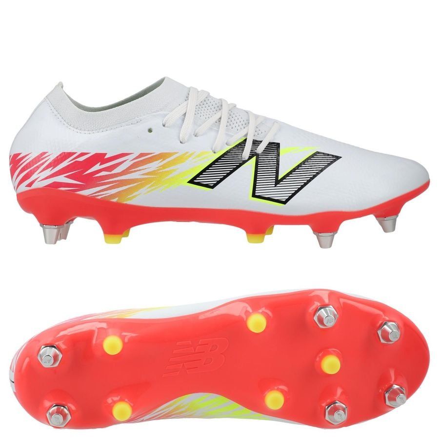 New Balance Furon V8 Pro SG Flash Point - Blanc/Rouge/Argenté