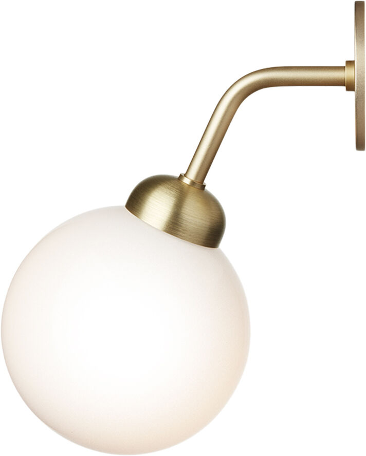 Nuura Apiales Wall Hard-wired, brushed brass / opal Brushed brass / opal