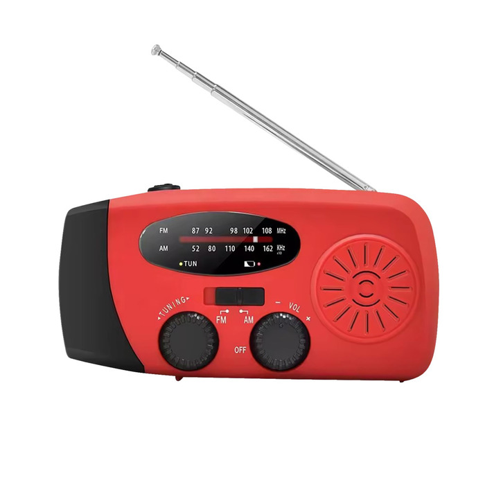 Nødradio m/lygte og powerbank