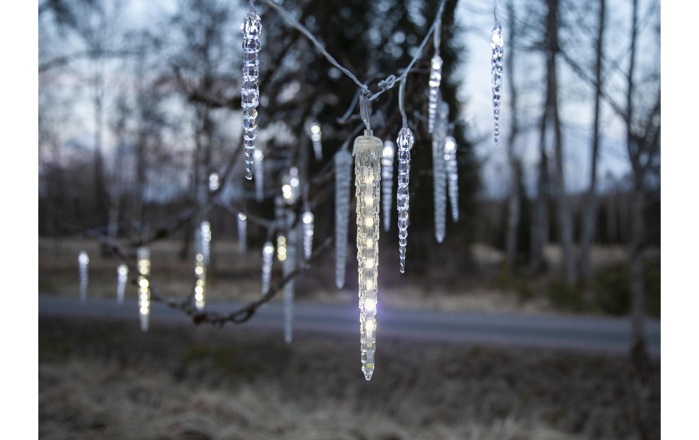LED-Lichtervorhang Gelido Eiszapfen, 24 LED, 7 mLichtvorhang Icicle Gelido