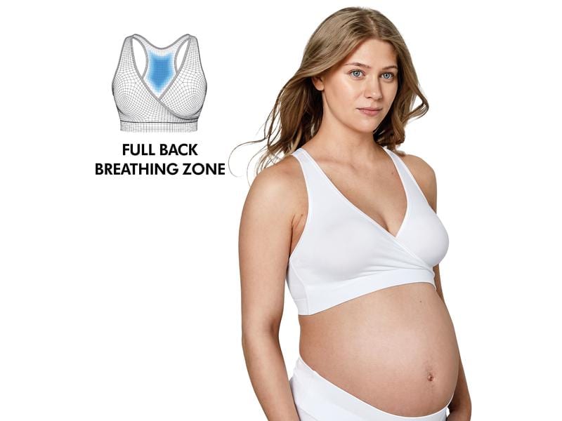 MEDELA Still- und Schlaf-BH Keep Cool Weiss Gr. M Atmungsaktiver Schlaf-BH für Schwangerschaft und Stillzeit