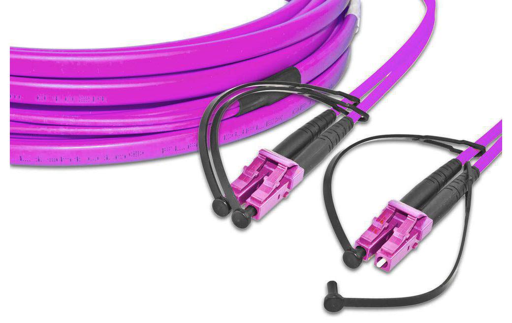 LWL-Patchkabel Multimode LC – LC, OM4, Duplex, 25 m<br>Multimode LC-LC OM4 25 m