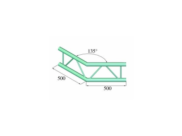 Alutruss BILOCK BQ2-PAC23V 2-punkts traverse Hjørne 135 °