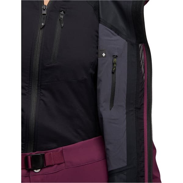 Veste de ski BLACK DIAMOND W DAWN PATROL HYBRID SHELL BLACKBERRY-BLACK