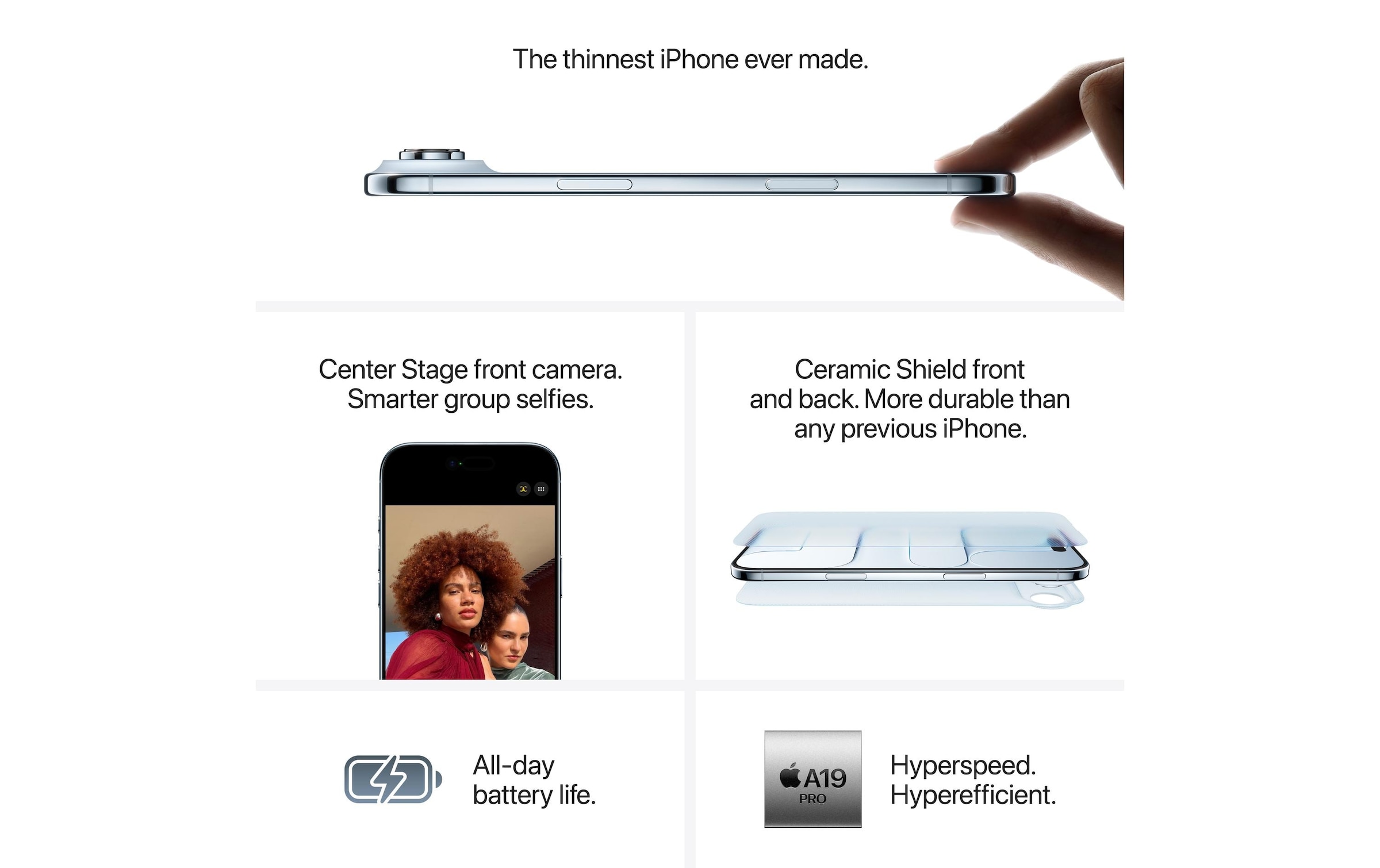 Apple Smartphone »iPhone Air« Hellblau Induktionsladung