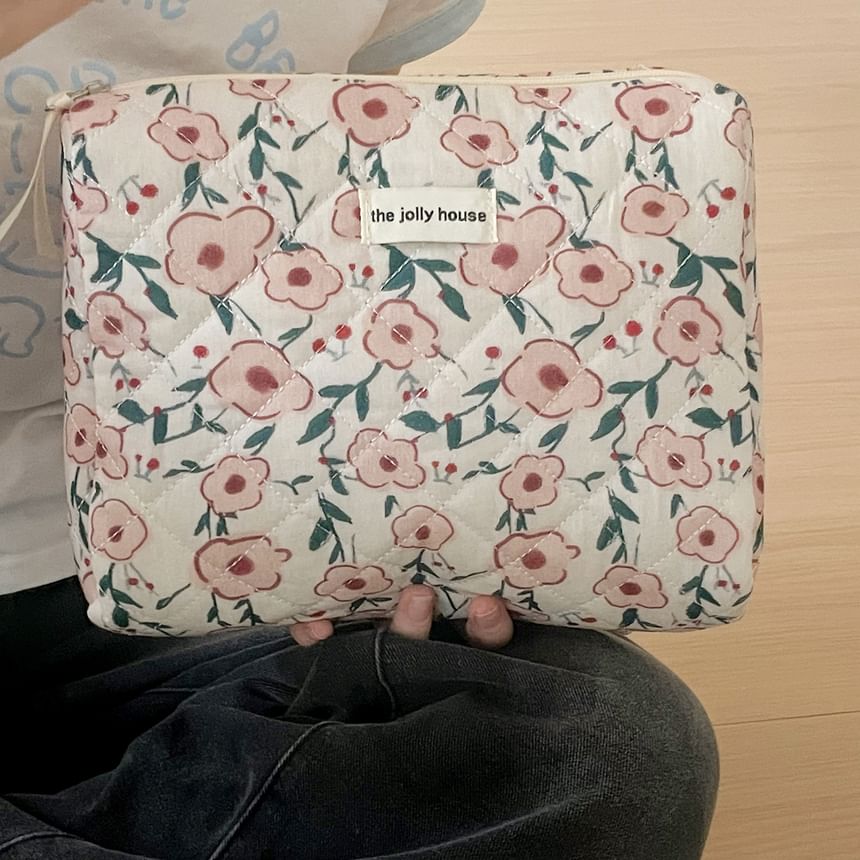ZenlyHabit - Clutch / make-uptas / etui van bloemenstof (verschillende designs)
