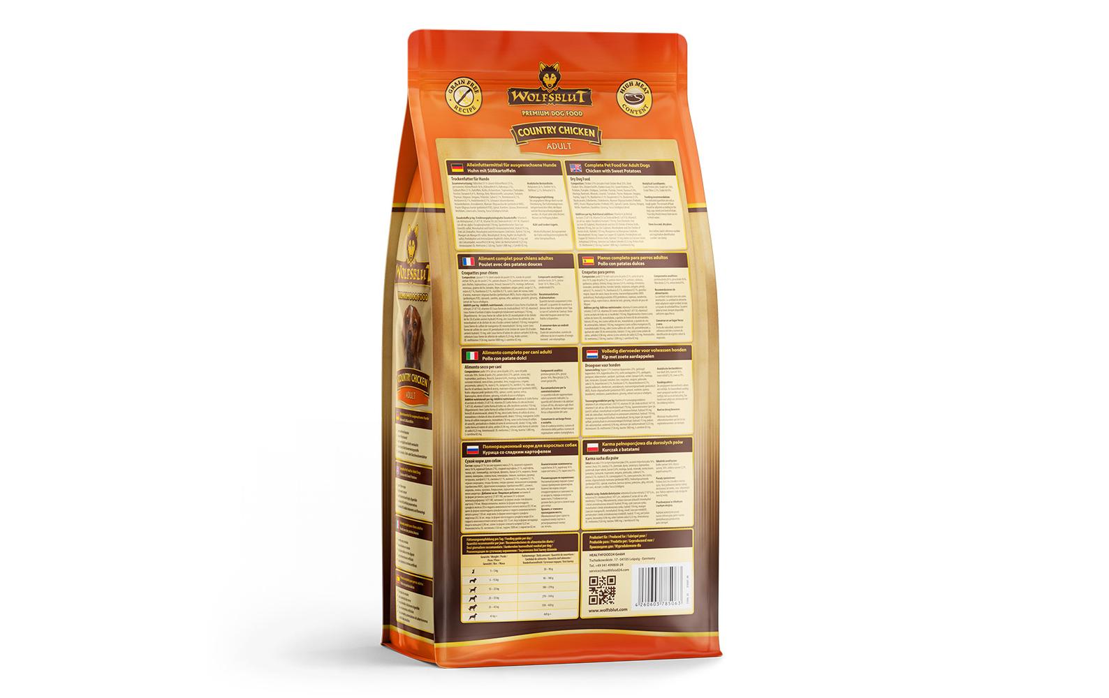Trockenfutter Dog Country Chicken Adult, 12.5 kgAlleinfuttermittel für erwachsene Hunde mittlerer Rasse