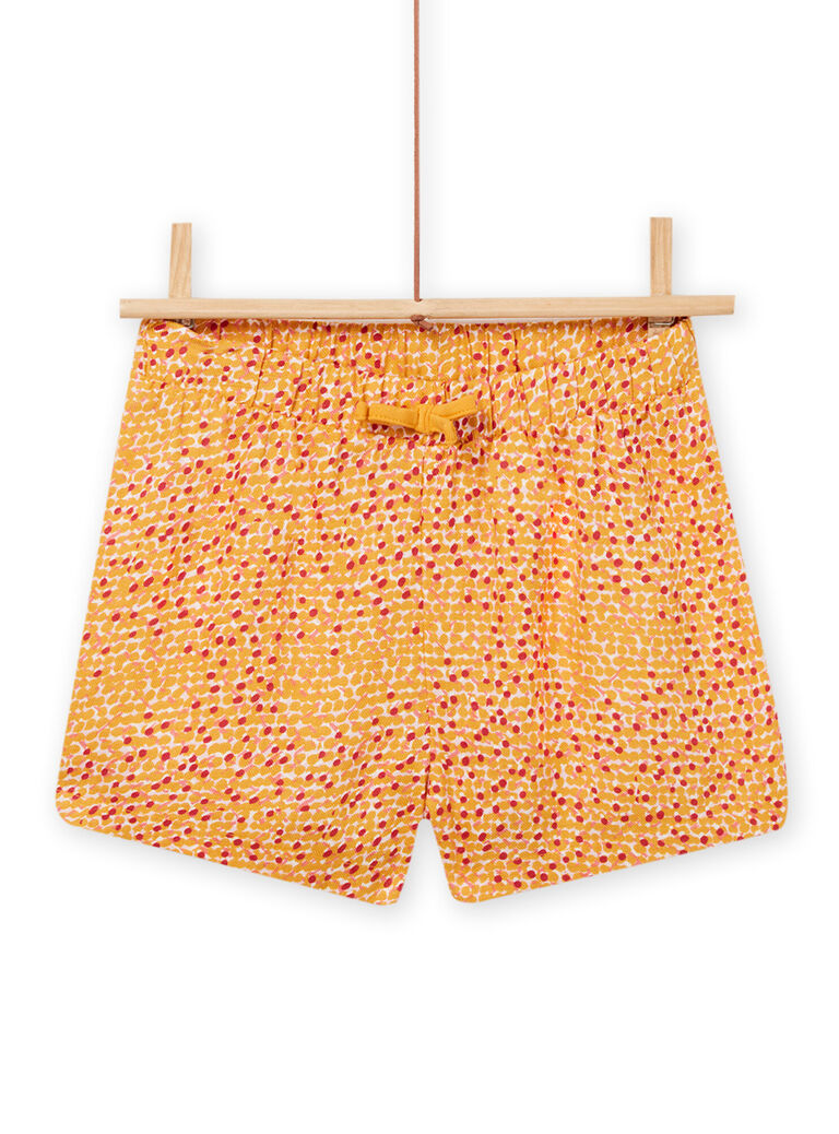 Ensemble pyjama blanc et orange léopard enfant fille