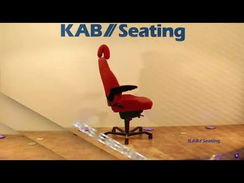 Kontorstol KAB Seating Controller, White-Line Sort tekstil fighter