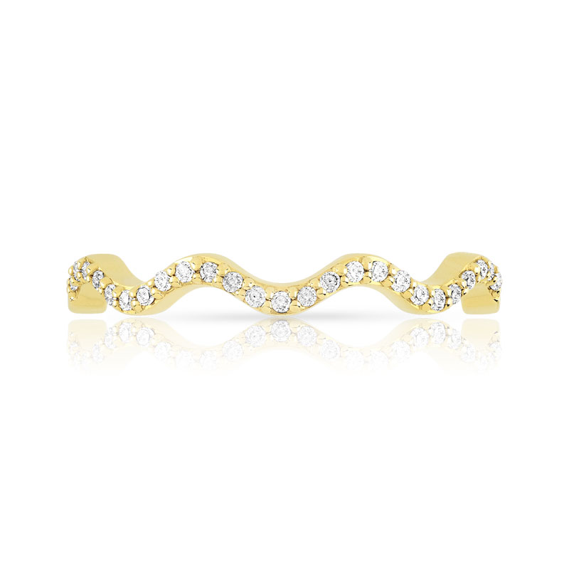 Bague or 375 jaune diamant