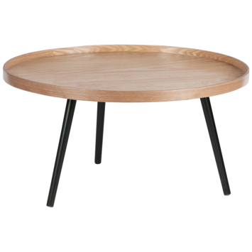 WOOOD bijzettafel Mesa XL naturel MDF hout Ø 78 cm