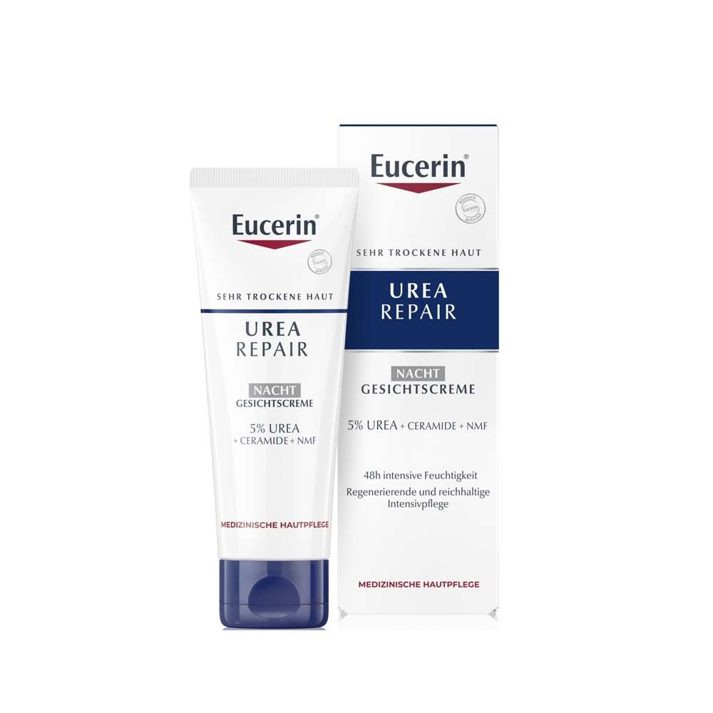 Eucerin® UreaRepair Nacht Gesichtscreme – Intensive Gesichtspflege bei trockener bis sehr trockener Haut - Jetzt 3€ sparen mit Code 