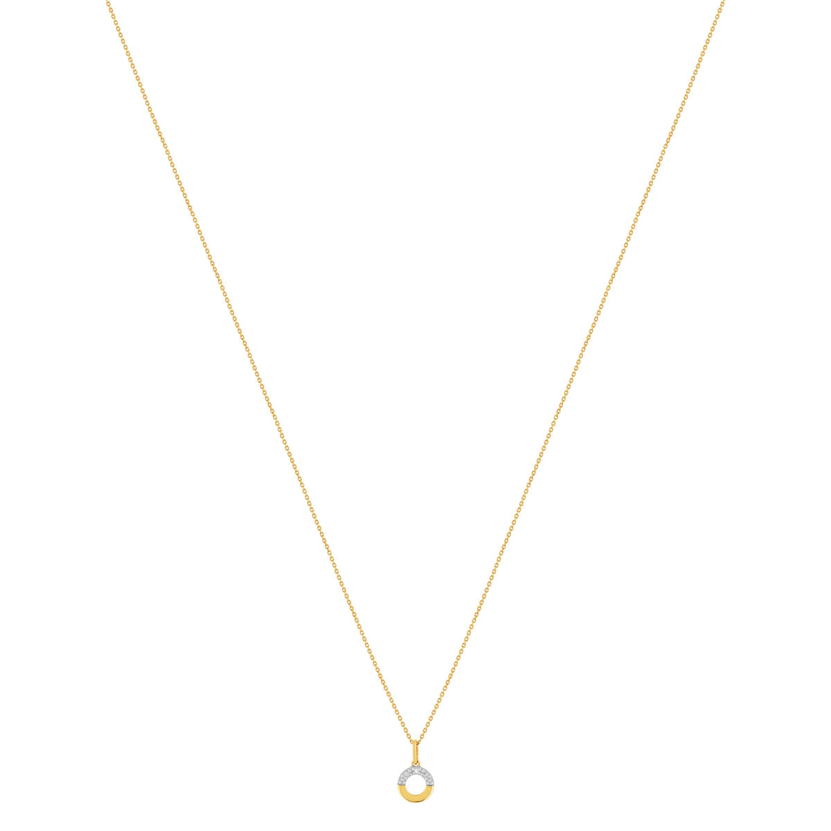 Collier or 375 2 tons diamant 45 cm