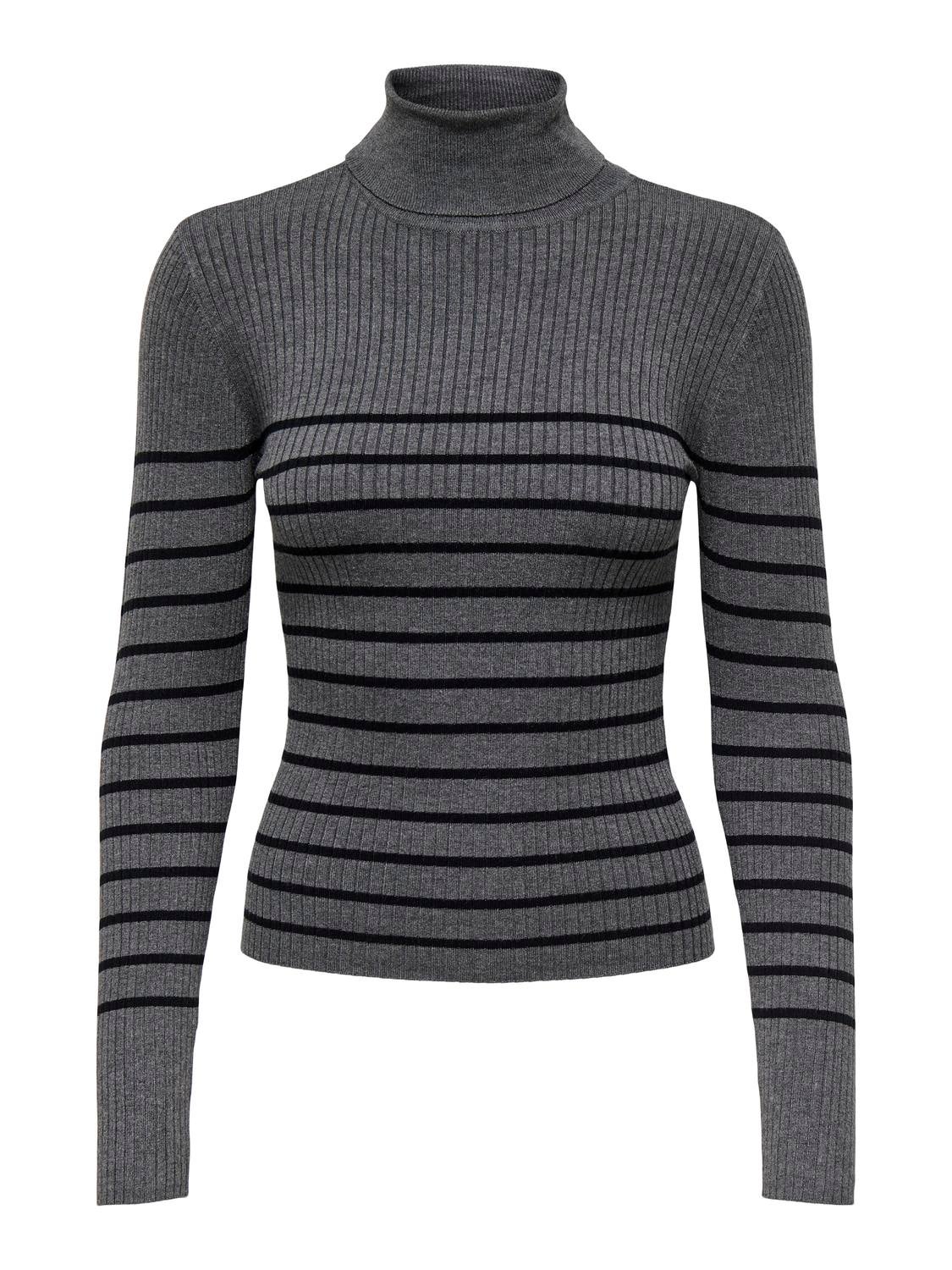 JDYPLUM Strickpullover Dark Grey Melange