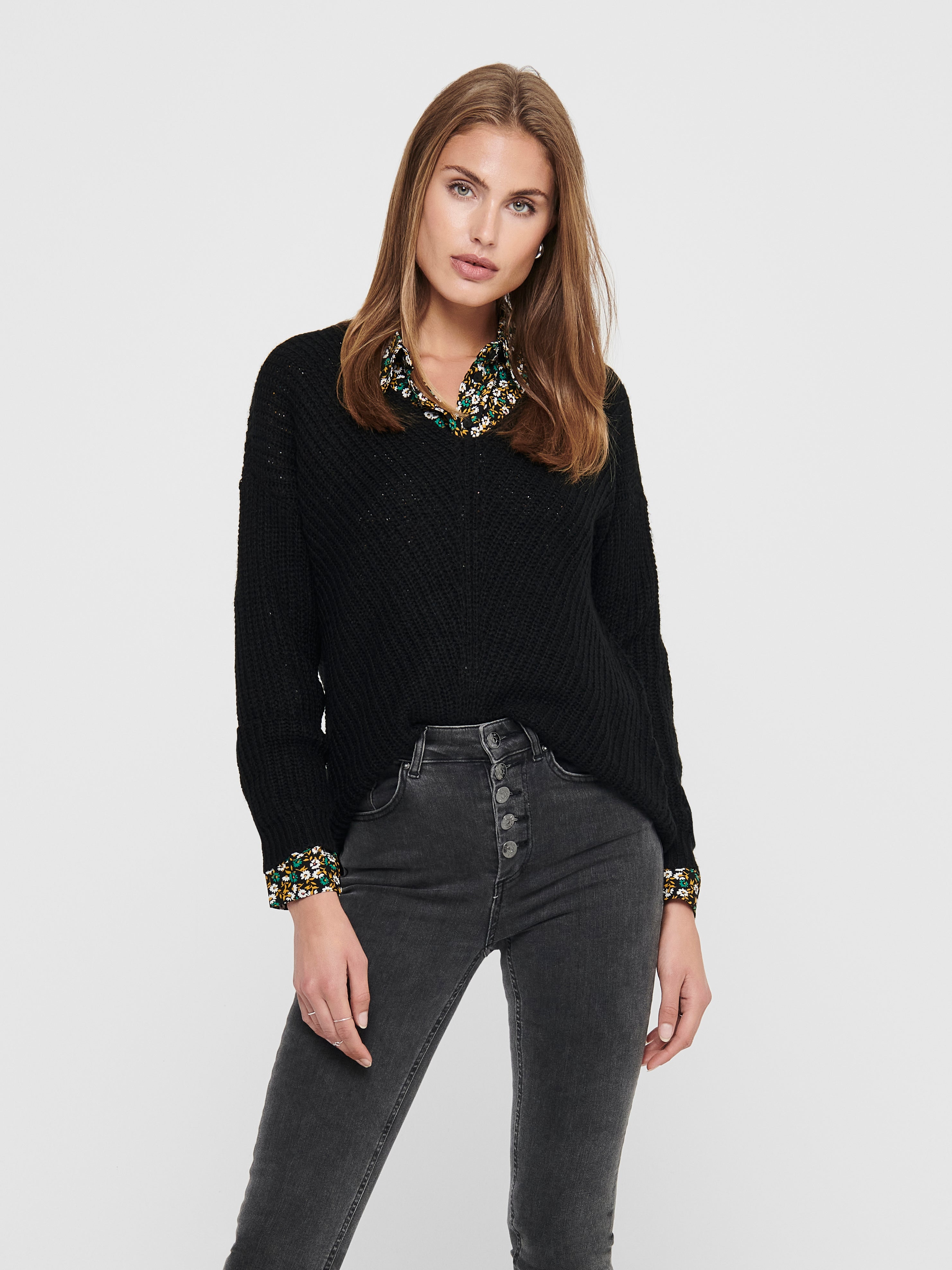 JDYNEW Strickpullover Black