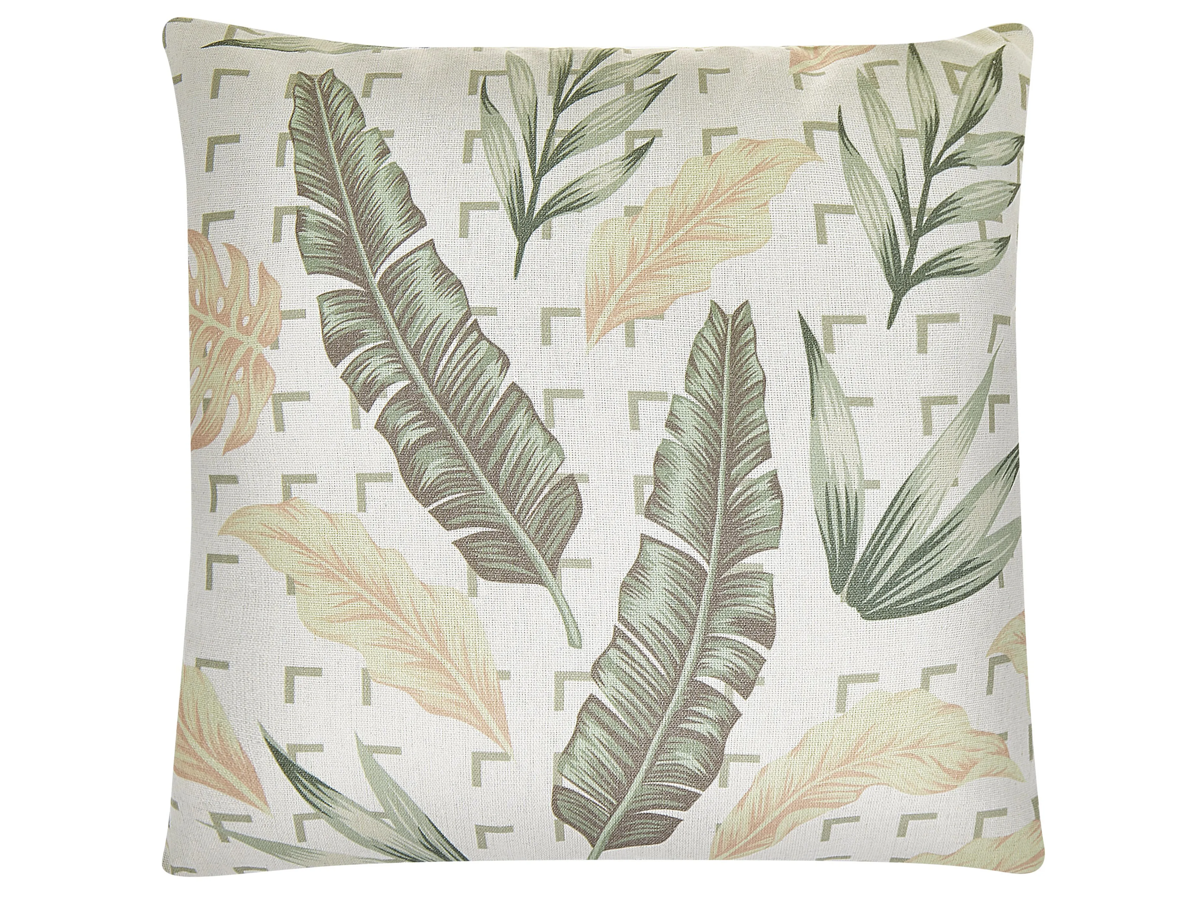 Set van 2 sierkussens RHAPIS 45 x 45 cm Groen bladpatroon