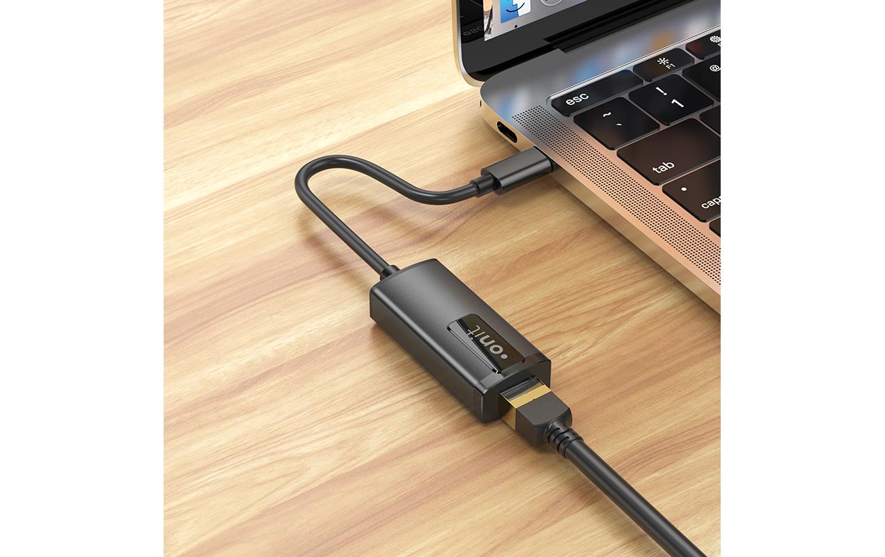 Netzwerk-Adapter USB-C – RJ45 Gigabit-LANKompakter Adapter für Mobilgeräte ohne RJ45-Anschluss