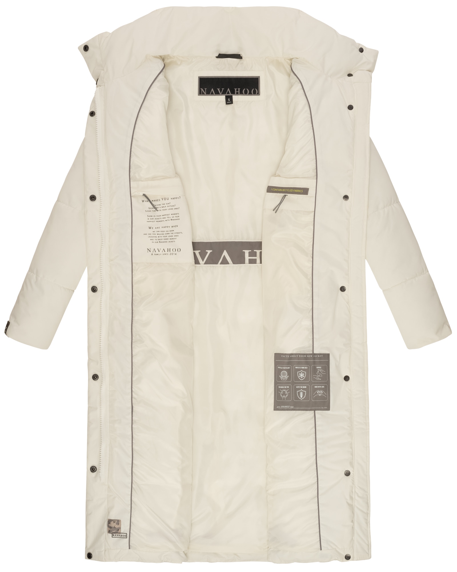 NAVAHOO Damen Winterjacke Parka warm gefüttert Steppjacke Mantel Mit Stehkragen Der Wahnsinn