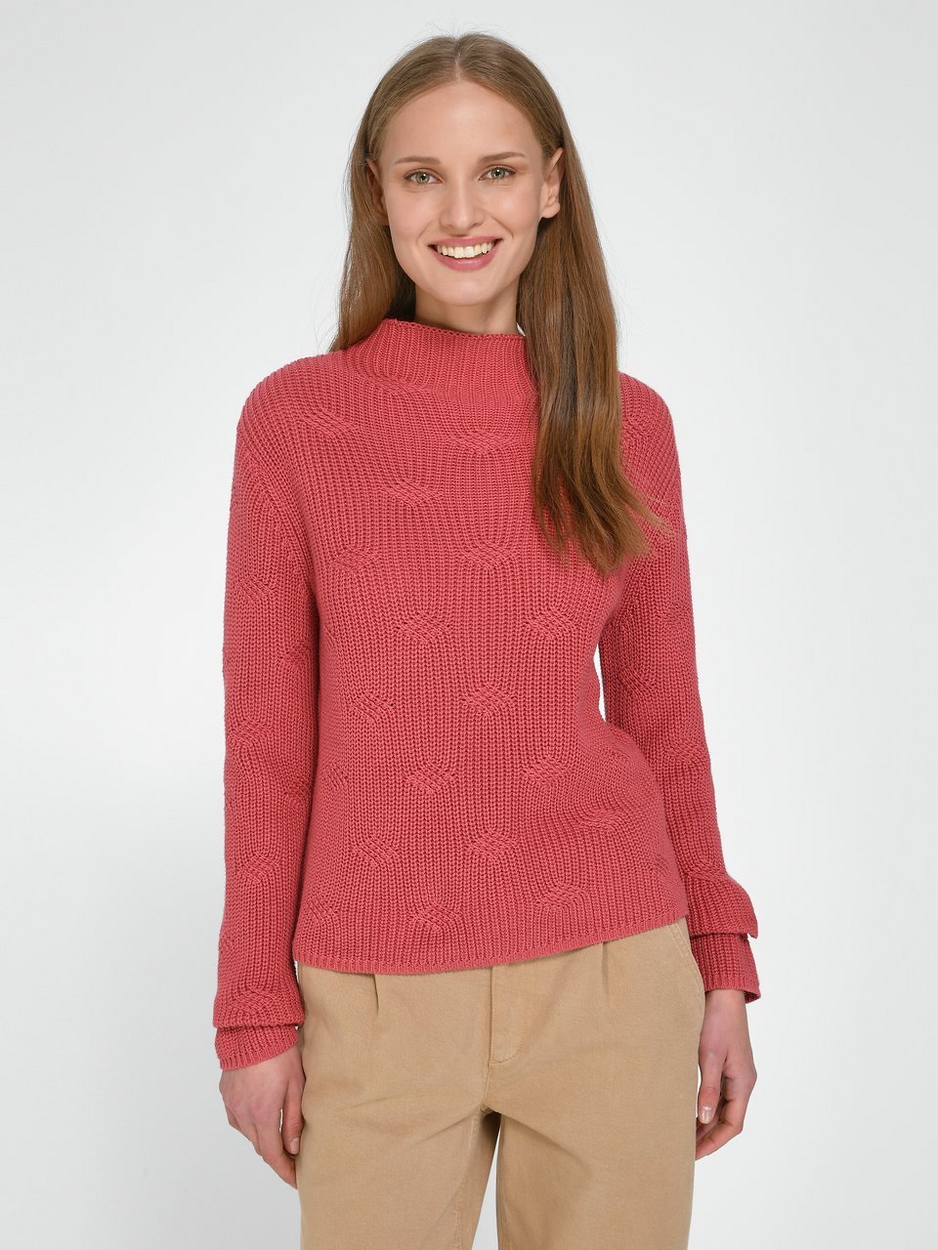Pullover mit Stehbundkragen