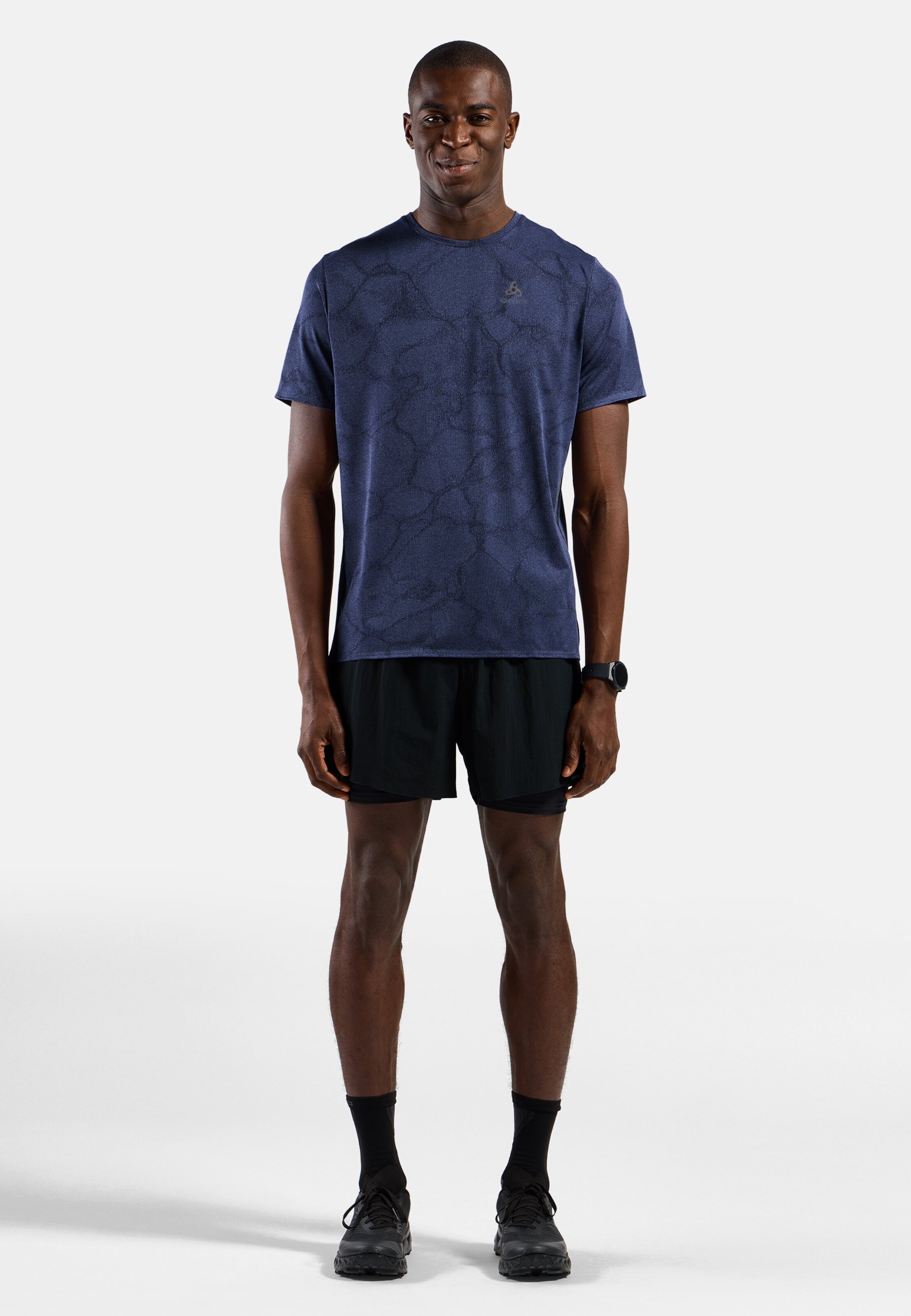 Zeroweight Engineered Chill-Tec Laufshirt in eclipse melange