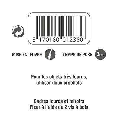 Lot de 2 anneaux de suspension réglables avec vis à bois